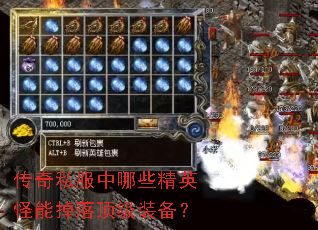 传奇私服中哪些精英怪能掉落顶级装备? 传奇私服中哪些精英怪能掉落顶级装备?